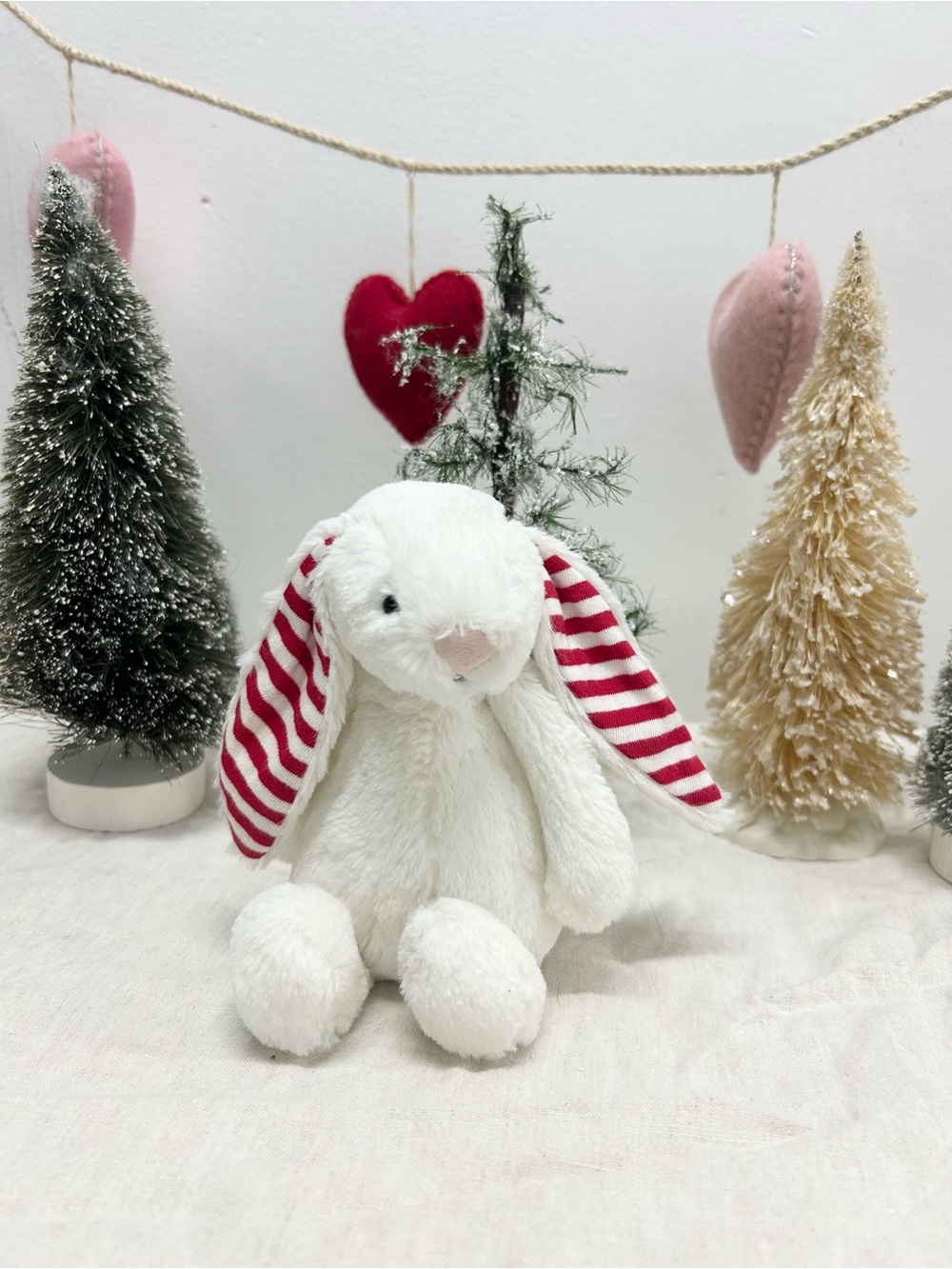 Jellycat Candy Striped MEDIUM bashful bunny retired